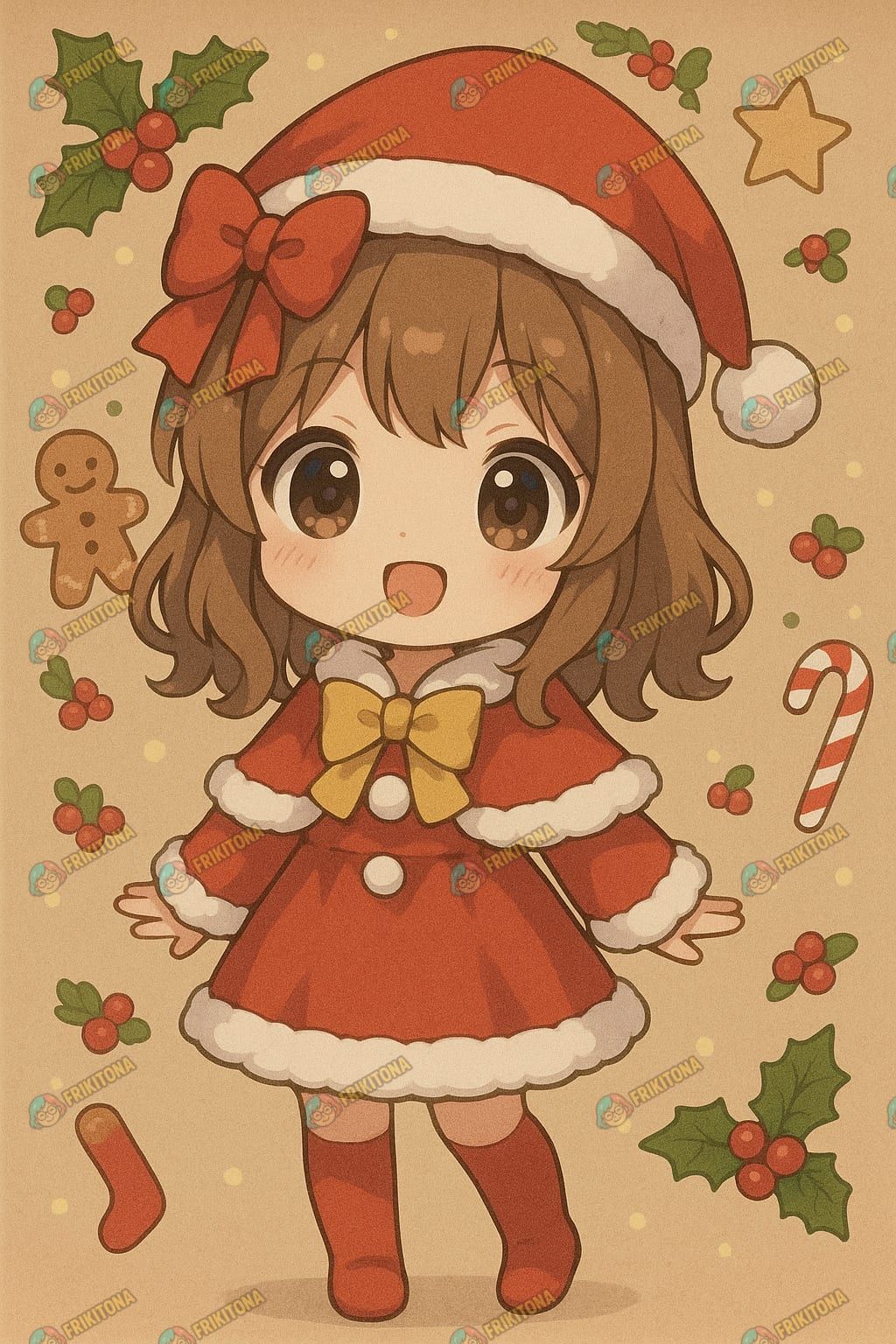 Diamond Painting: Pequeña Santa kawaii